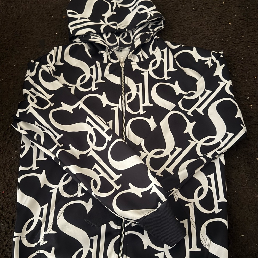 black and white sdl sweater